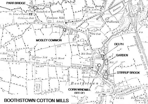 Map showing mills